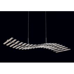 ONDA SOSPENSIONE LAMPADARIO CROMO LUCIDO CON LED INTEGRATO 60W MODERNO Illuminando - Cristalensi Shop Online