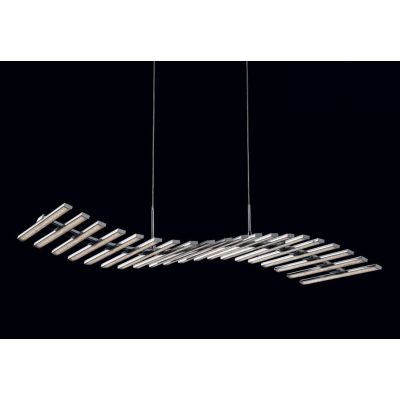 ONDA SOSPENSIONE LAMPADARIO CROMO LUCIDO CON LED INTEGRATO 60W MODERNO Illuminando - Cristalensi Shop Online