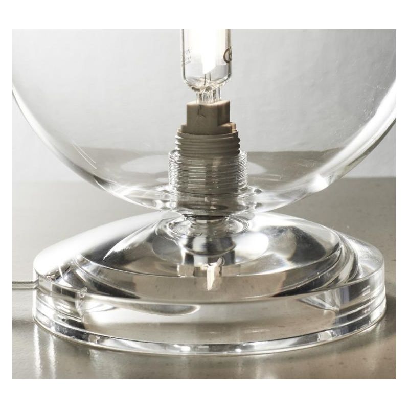 PALLINA LUMETTO CON BASE TRASPARENTE E SFERA D14 CM IN VETRO TRASPARENTE O SATINATO Illuminando - Cristalensi Shop Online