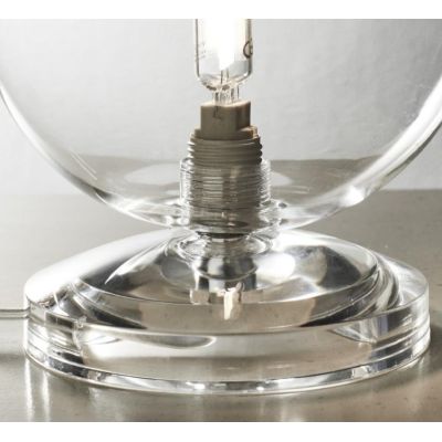 PALLINA LUMETTO CON BASE TRASPARENTE E SFERA D14 CM IN VETRO TRASPARENTE O SATINATO Illuminando - Cristalensi Shop Online