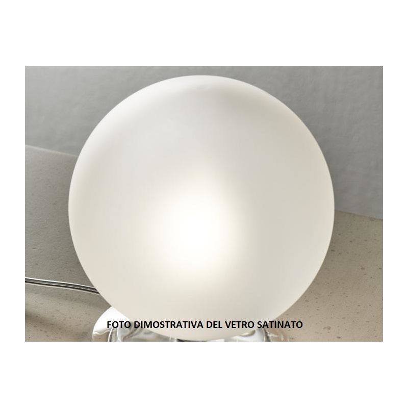 PALLINA PLAFONIERA/APPLIQUE IN METALLO 3 COLORI E SFERA D14 CM IN VETRO TRASPARENTE O SATINATO Illuminando - Cristalensi Shop On