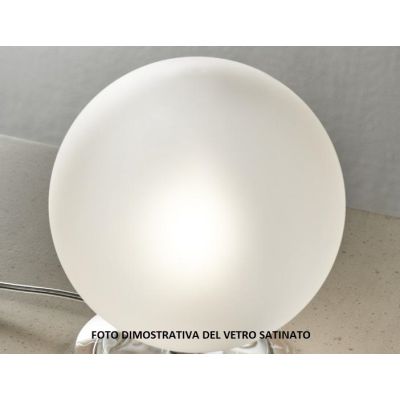PALLINA PLAFONIERA/APPLIQUE IN METALLO 3 COLORI E SFERA D14 CM IN VETRO TRASPARENTE O SATINATO Illuminando - Cristalensi Shop On