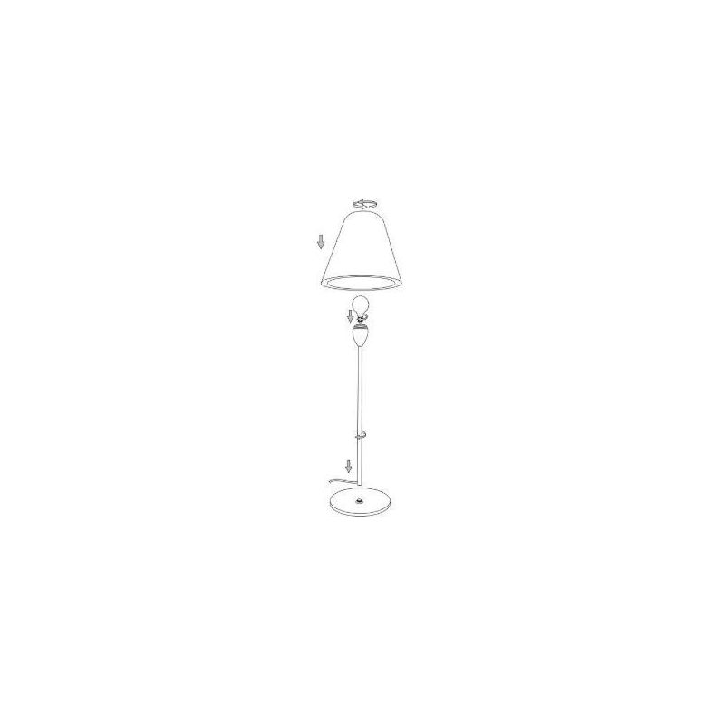 LAMPADA DA TERRA DA ESTERNO IP44 ALTEZZA 169,5 CM DI COLORE BIANCO MODERNA LUCE DIFFUSA CRISTALENSI - Cristalensi Shop Online
