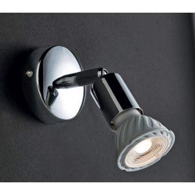 PINO 1 FARETTO CON LUCE ORIENTABILE IN METALLO CROMO ATTACCO GU10 LAMPADINA INCLUSA Illuminando - Cristalensi Shop Online