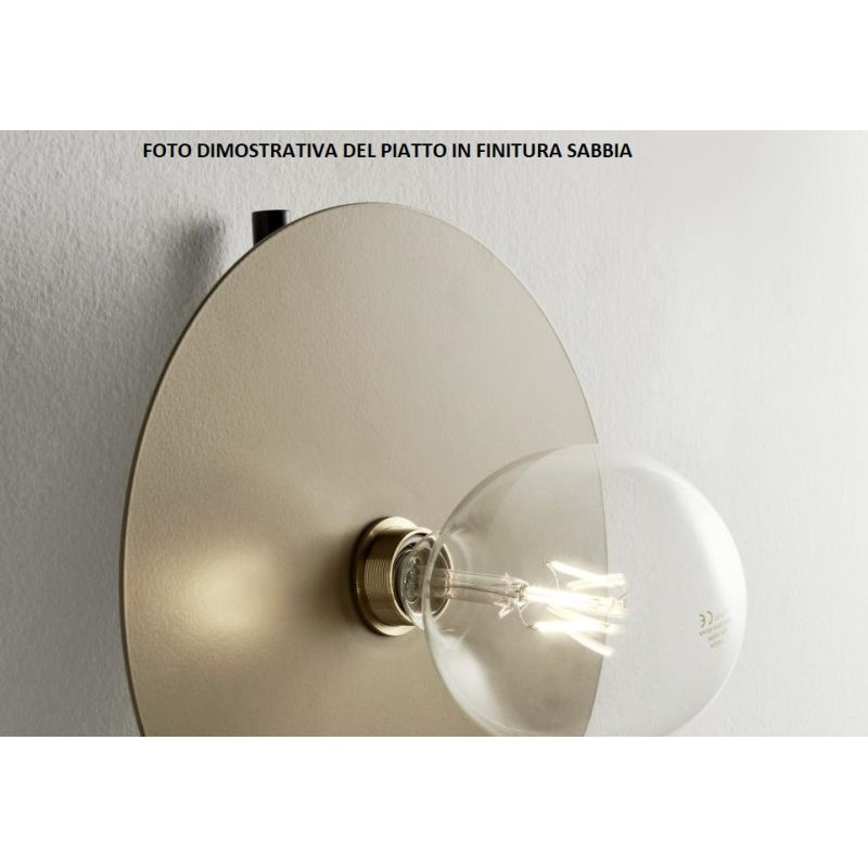 PUB APPLIQUE MODERNA IN METALLO NERO CON PIATTO ANGOLATO D25 CM MADE IN ITALY Illuminando - Cristalensi Shop Online