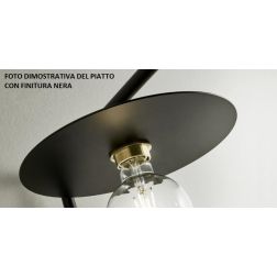 PUB APPLIQUE MODERNA IN METALLO NERO E PIATTO D30 CM IN 3 COLORI MADE IN ITALY Illuminando - Cristalensi Shop Online 2