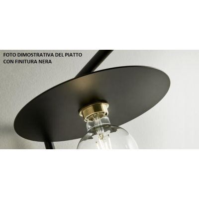 PUB APPLIQUE MODERNA IN METALLO NERO E PIATTO D30 CM IN 3 COLORI MADE IN ITALY Illuminando - Cristalensi Shop Online