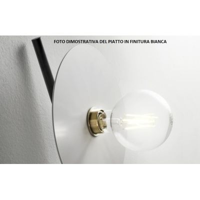 PUB APPLIQUE MODERNA IN METALLO NERO E PIATTO D30 CM IN 3 COLORI MADE IN ITALY Illuminando - Cristalensi Shop Online