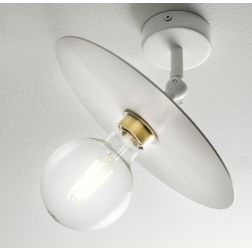 PUB PLAFONIERA MODERNA METALLO BIANCO E PIATTO D30 CM 3 COLORI MADE IN ITALY Illuminando - Cristalensi Shop Online