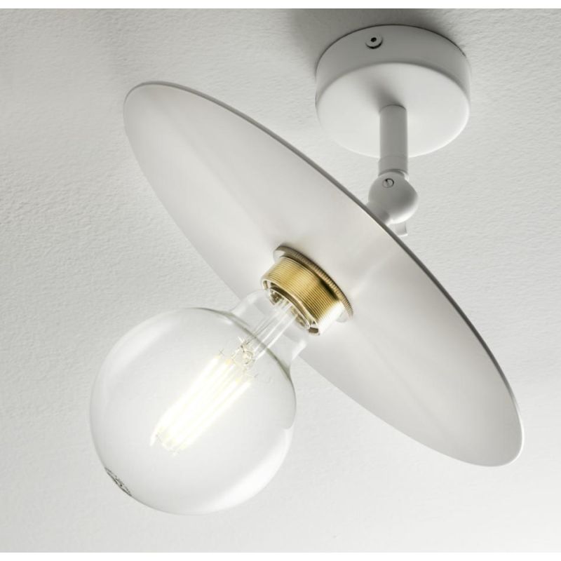 PUB PLAFONIERA MODERNA METALLO BIANCO E PIATTO D30 CM 3 COLORI MADE IN ITALY Illuminando - Cristalensi Shop Online