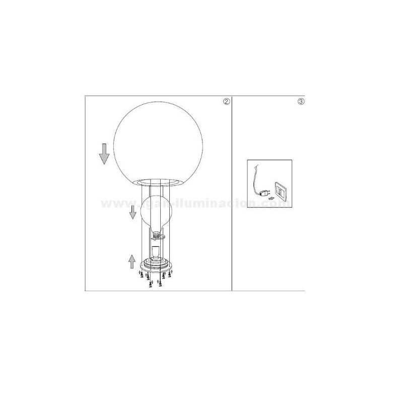 SFERA LUMINOSA BIANCA OPACA DA ESTERNO IN PLASTICA 4 MISURE IP44 ATTACCO E27 MODERNA CRISTALENSI - Cristalensi Shop Online