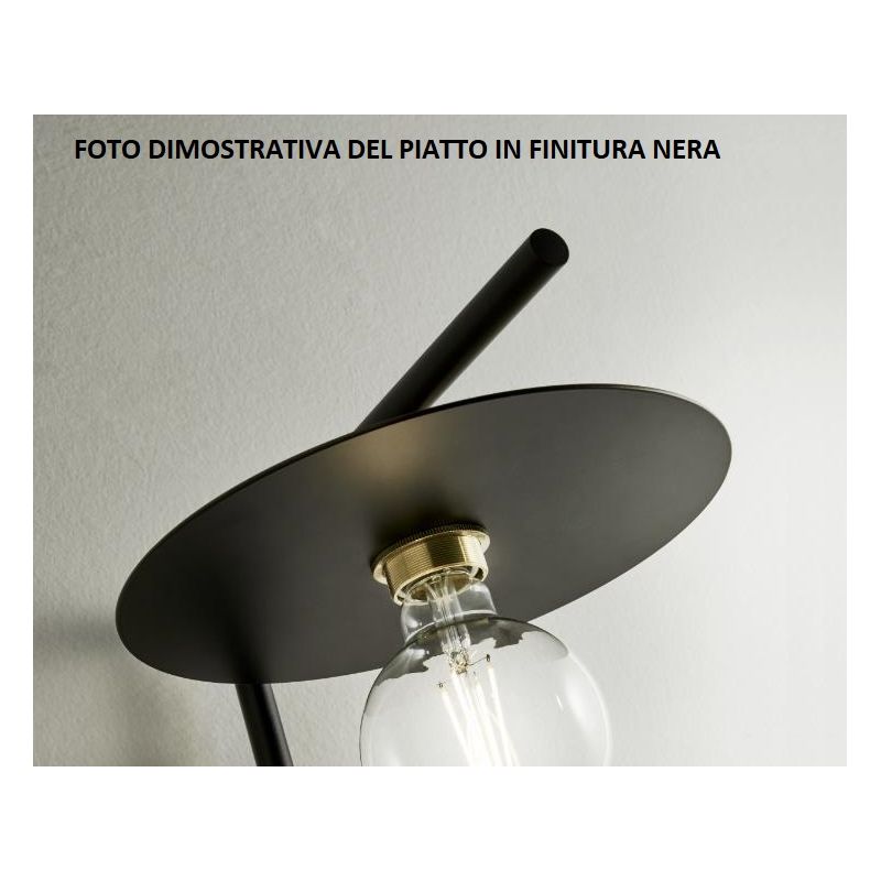 PUB PIANTANA 2 LUCI MODERNA METALLO NERO PIATTI D25 CM 3 COLORI MADE IN ITALY Illuminando - Cristalensi Shop Online