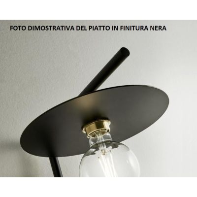 PUB PIANTANA 2 LUCI MODERNA METALLO NERO PIATTI D25 CM 3 COLORI MADE IN ITALY Illuminando - Cristalensi Shop Online