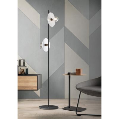 PUB PIANTANA 2 LUCI MODERNA METALLO NERO PIATTI D25 CM 3 COLORI MADE IN ITALY Illuminando - Cristalensi Shop Online