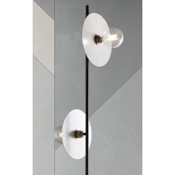 PUB PIANTANA 2 LUCI MODERNA METALLO NERO PIATTI D25 CM 3 COLORI MADE IN ITALY Illuminando - Cristalensi Shop Online 2