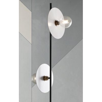 PUB PIANTANA 2 LUCI MODERNA METALLO NERO PIATTI D25 CM 3 COLORI MADE IN ITALY Illuminando - Cristalensi Shop Online