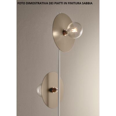 PUB PIANTANA 2 LUCI MODERNA METALLO NERO PIATTI D25 CM 3 COLORI MADE IN ITALY Illuminando - Cristalensi Shop Online