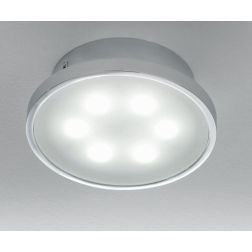 ROND APPLIQUE/PLAFONIERA LED 6W IN METALLO CROMO LUCIDO DIFFUSORE SATINATO Illuminando - Cristalensi Shop Online 2