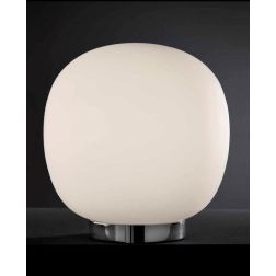 ROSY ABAT-JOUR IN VETRO BIANCO LATTE SATINATO E MONTATURA CROMO LUCIDA Illuminando - Cristalensi Shop Online 2