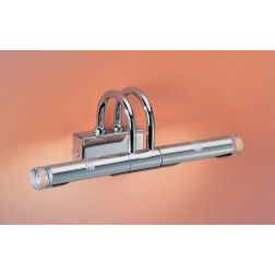 RUDY APPLIQUE DA BAGNO O PARETE MODERNA IN METALLO CROMO LUCIDO CON LUCI ORIENTABILI Illuminando - Cristalensi Shop Online