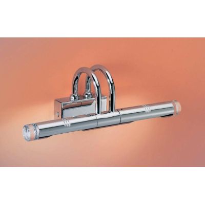 RUDY APPLIQUE DA BAGNO O PARETE MODERNA IN METALLO CROMO LUCIDO CON LUCI ORIENTABILI Illuminando - Cristalensi Shop Online