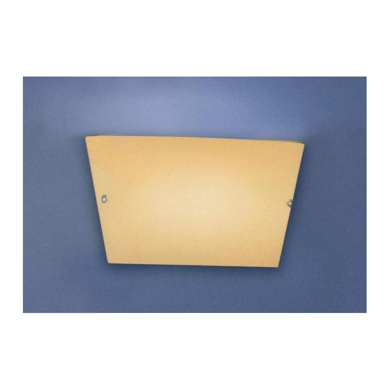 SATURNO LAMPADA DA PARETE IN VETRO INCAMICIATO COLORE AMBRA MODERNA Illuminando - Cristalensi Shop Online