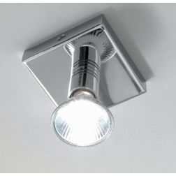 SEMPLICE PLAFONIERA PICCOLA CROMO CON LAMPADINA LED 7W Illuminando - Cristalensi Shop Online 2