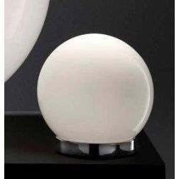 SFERA PICCOLA ABAT-JOUR IN VETRO BIANCO LUCIDO MONTATURA CROMO D.15 Illuminando - Cristalensi Shop Online 2