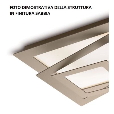 SKY LAMPADA DA SOFFITTO ULTRAMODERNA CON LED DA 60W IN METALLO BIANCO O SABBIA DI ILLUMINANDO Illuminando - Cristalensi Shop Onl