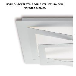 SKY PLAFONIERA QUADRATA ULTRAMODERNA CON LED DA 30W IN METALLO BIANCO O SABBIA DI ILLUMINANDO Illuminando - Cristalensi Shop Onl 2
