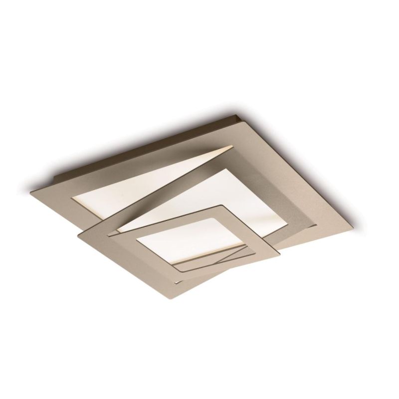 SKY PLAFONIERA QUADRATA ULTRAMODERNA CON LED DA 30W IN METALLO BIANCO O SABBIA DI ILLUMINANDO Illuminando - Cristalensi Shop Onl