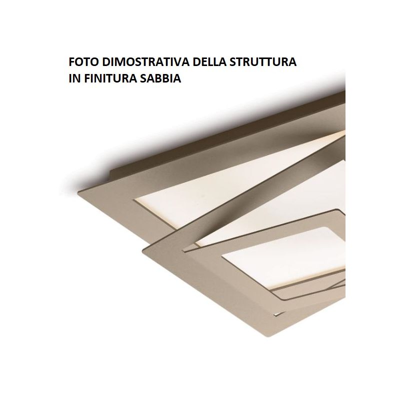 SKY LAMPADA DA SOFFITTO O PARETE ULTRAMODERNA LED DA 24W IN METALLO BIANCO O SABBIA DI ILLUMINANDO Illuminando - Cristalensi Sho