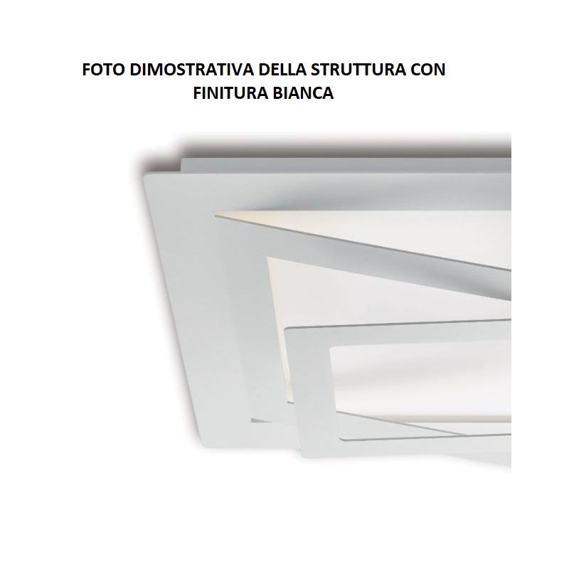 SKY SOSPENSIONE QUADRATA ULTRAMODERNA CON BIEMISSIONE DI LUCE BIANCO O SABBIA DI ILLUMINANDO Illuminando - Cristalensi Shop Onli