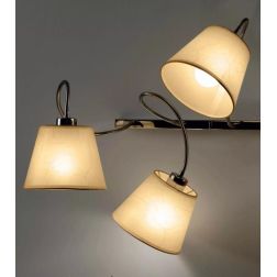 SOFT LAMPADA DA PARETE 5 LUCI CON PARALUME PERGAMENA BIANCA O AVORIO Illuminando - Cristalensi Shop Online 2