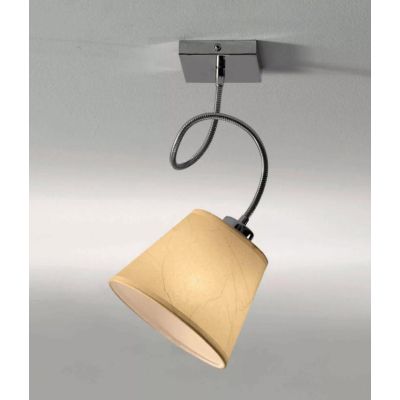 SOFT PLAFONIERA AD UNA LUCE CON PARALUME IN PERGAMENA BIANCA O AVORIO Illuminando - Cristalensi Shop Online