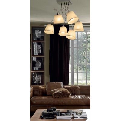 SOFT PLAFONIERA CON PARALUMI IN PERGAMENA AVORIO DI ILLUMINANDO Illuminando - Cristalensi Shop Online