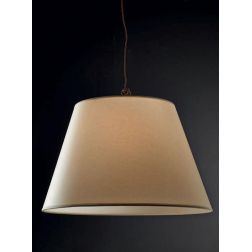 STREET SOFT 45 SOSPENSIONE SINGOLA STILE RUSTICO IN METALLO BRUNITO CON PARALUME IN PERGAMENA Illuminando - Cristalensi Shop Onl