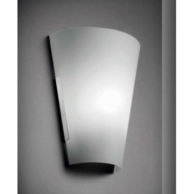TEGOLA APPLIQUE IN VETRO BIANCO LUCIDO CON PORTALAMPADE 1XE27 ECONOMICO ILLUMINANDO Illuminando - Cristalensi Shop Online