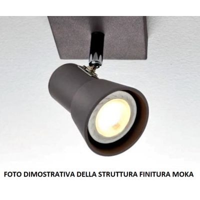 TORCIA 2 APPLIQUE PLAFONIERA BIANCO O MOKA DIREZIONABILE DI ILLUMINANDO LAMPADINE LED INCLUSE Illuminando - Cristalensi Shop Onl