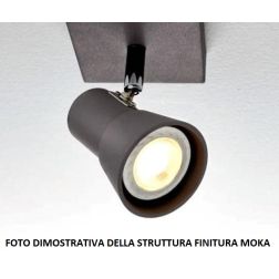 TORCIA 3 APPLIQUE PLAFONIERA MOKA O BIANCA LAMPADINE LED GU10 DIREZIONABILI Illuminando - Cristalensi Shop Online 2