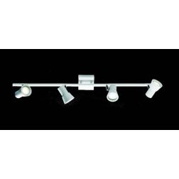 TORCIA 4 PLAFONIERA APPLIQUE BIANCO O MOKA CON LAMPADINE LED INCLUSE DIREZIONABILI Illuminando - Cristalensi Shop Online 2