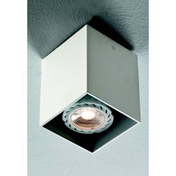 TRILLY FARETTO A LED QUADRATO DA SOFFITTO ATTACCO GU10 7W LUCE 3000K IN METALLO CROMO O BIANCO Illuminando - Cristalensi Shop On