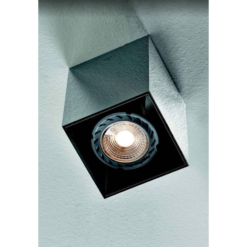 TRILLY FARETTO A LED QUADRATO DA SOFFITTO ATTACCO GU10 7W LUCE 3000K IN METALLO CROMO O BIANCO Illuminando - Cristalensi Shop On