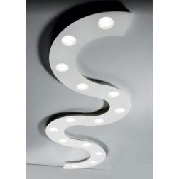 UFO PLAFONIERA COMPOSTA CON 14 LUCI IN METALLO BIANCO O SABBIA CON LAMPADINE GX53 LED Illuminando - Cristalensi Shop Online