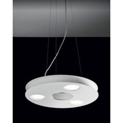 UFO 3 SOSPENSIONE DIAMETRO 36 CM BIANCA O SABBIA 3 LUCI CON LAMPADINE LED SOSTITUIBILI Illuminando - Cristalensi Shop Online