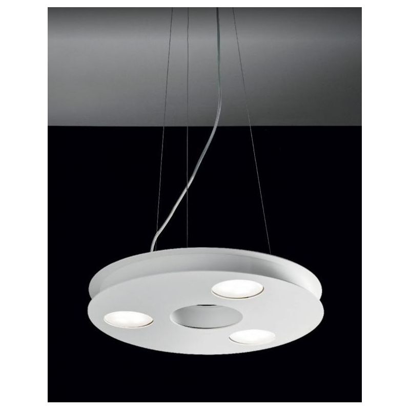 UFO 3 SOSPENSIONE DIAMETRO 36 CM BIANCA O SABBIA 3 LUCI CON LAMPADINE LED SOSTITUIBILI Illuminando - Cristalensi Shop Online