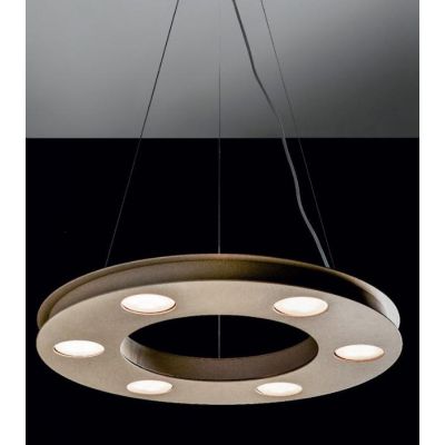 UFO SOSPENSIONE MODERNA A CERCHIO DEL DIAMETRO DI 55 CM BIANCA O SABBIA CON 9 LUCI ATTACCO GX53 Illuminando - Cristalensi Shop O