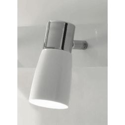 ZAC FARETTO DIREZIONABILE 1 LUCE IN METALLO BIANCO E CROMO ATTACCO E14 Illuminando - Cristalensi Shop Online 2