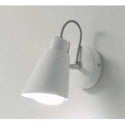 ZENO FARETTO IN METALLO BIANCO LUCIDO CON LAMPADINA LED INCLUSA Illuminando - Cristalensi Shop Online 2