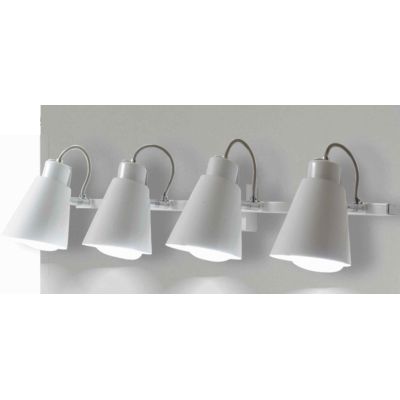 ZENO 4 BINARIO A QUATTRO LUCI ORIENTABILI NEL COLORE BIANCO CON PORTALAMPADE ATTACCO E27 Illuminando - Cristalensi Shop Online